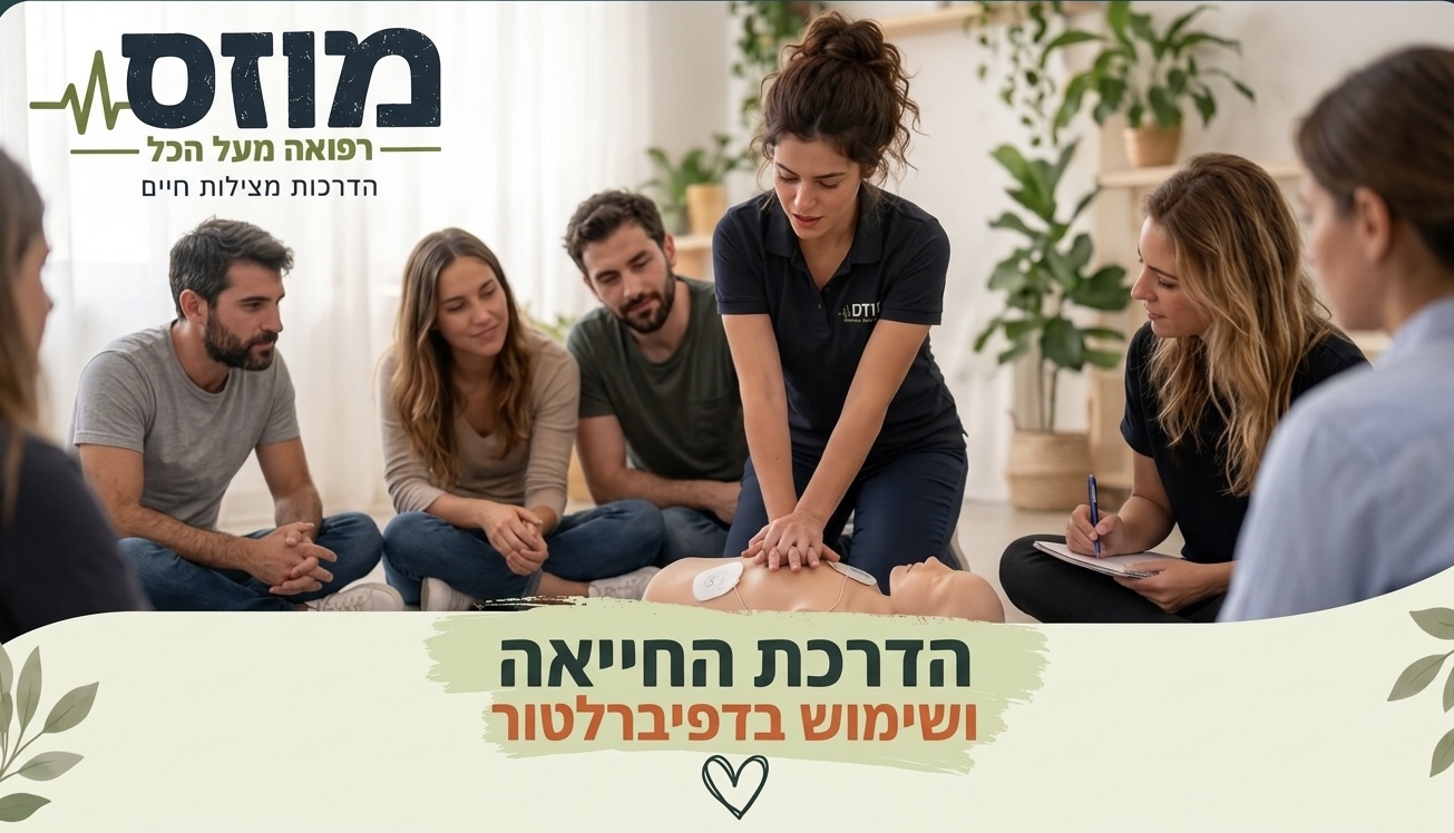 הדרכת החייאה ושימוש בדפיברילטור עם תרגול מעשי